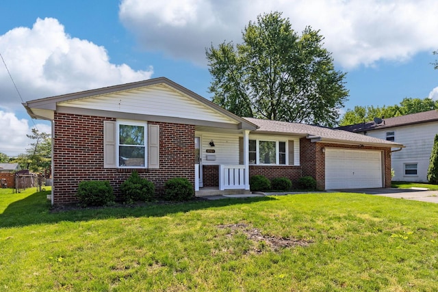 3350 Cameron St, Grove City, OH 43123 - view of front facade with brick siding, a garage, driveway, and a front yard
