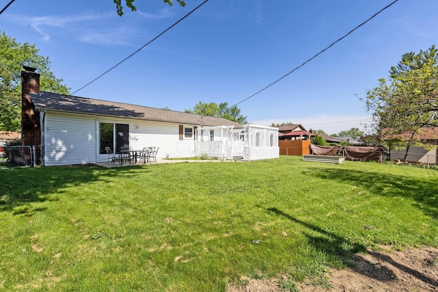 3350 Cameron St, Grove City, OH 43123 - rear view of house featuring a chimney