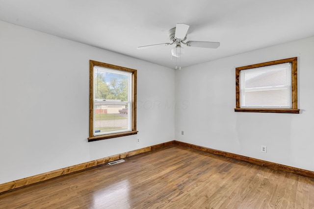 3350 Cameron St, Grove City, OH 43123 - empty room featuring baseboards, wood finished floors, and ceiling fan