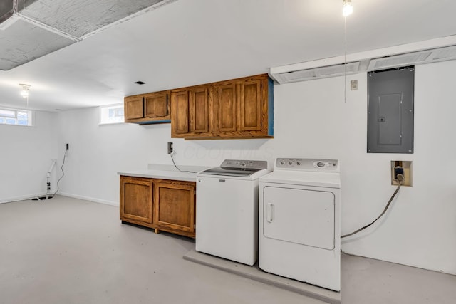 3350 Cameron St, Grove City, OH 43123 - washroom featuring cabinet space, electric panel, and washer and clothes dryer