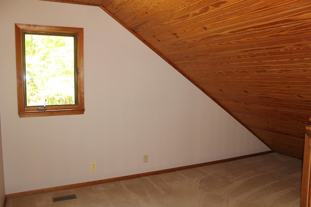 387 Mohican Ln, Sugar Grove, OH 43155 - bonus room with lofted ceiling, carpet flooring, baseboards, and wooden ceiling