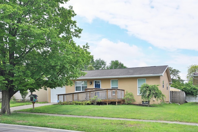 6219 Ambleside Dr, Columbus, OH 43229 - single story home featuring a wooden deck and driveway