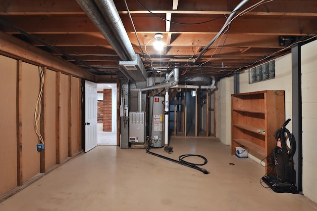 6219 Ambleside Dr, Columbus, OH 43229 - unfinished below grade area with gas water heater and heating unit