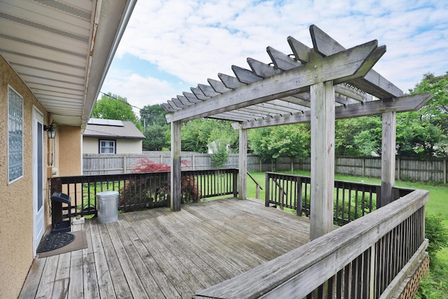 6219 Ambleside Dr, Columbus, OH 43229 - wooden terrace featuring a pergola