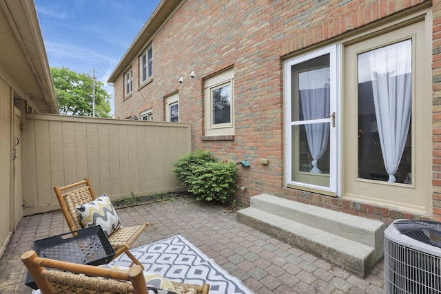 1755 Connors Point Dr, Columbus, OH 43220 - view of patio with central AC and entry steps