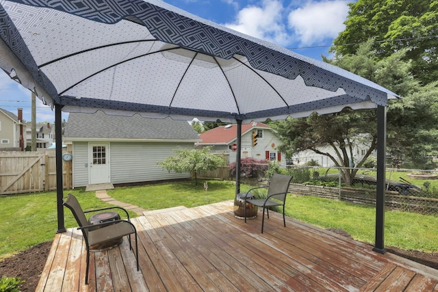 207 Jefferson Rd, Newark, OH 43055 - wooden deck with a gate