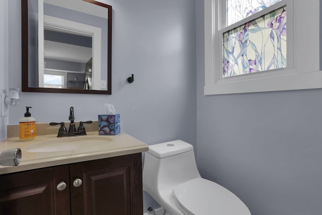 207 Jefferson Rd, Newark, OH 43055 - bathroom featuring vanity, toilet, and plenty of natural light