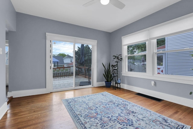 207 Jefferson Rd, Newark, OH 43055 - sitting room featuring healthy amount of natural light, a ceiling fan, and baseboards