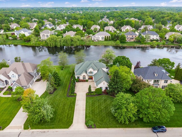 8171 Campden Lakes Blvd, Dublin, OH 43016 - aerial perspective of suburban area with a nearby body of water