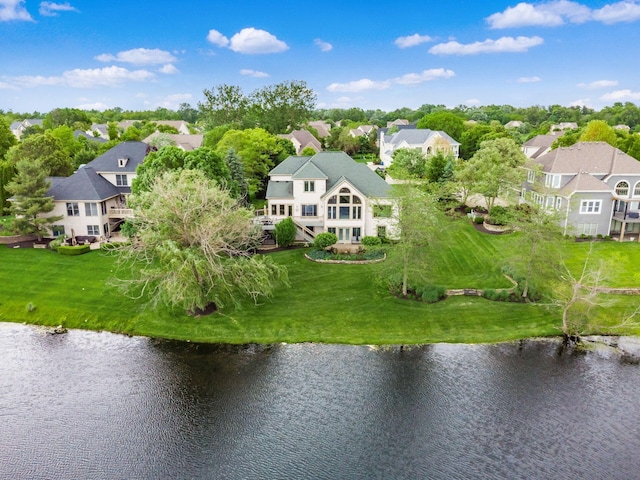 8171 Campden Lakes Blvd, Dublin, OH 43016 - aerial view of residential area featuring a nearby body of water