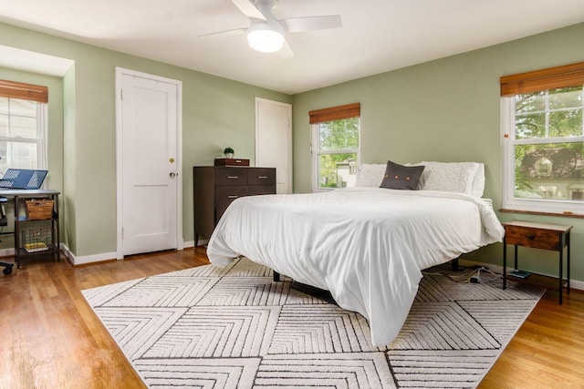 2008 N Edgemont Rd, Upper Arlington, OH 43212 - bedroom featuring wood finished floors, baseboards, and ceiling fan