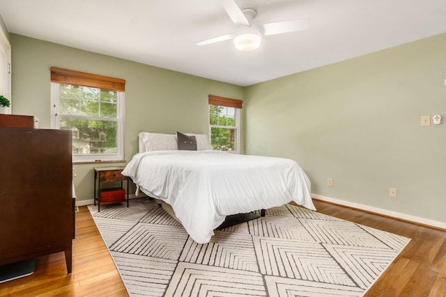 2008 N Edgemont Rd, Upper Arlington, OH 43212 - bedroom with wood finished floors, baseboards, and ceiling fan