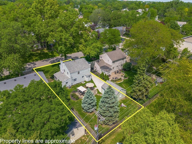 2008 N Edgemont Rd, Upper Arlington, OH 43212 - aerial view of property's location with property parcel outlined