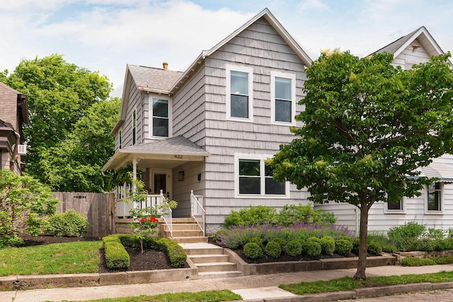 432 E Kossuth St, Columbus, OH 43206 - view of front facade featuring roof with shingles