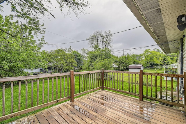 4736 Arnold Ave, Columbus, OH 43228 - deck with a lawn