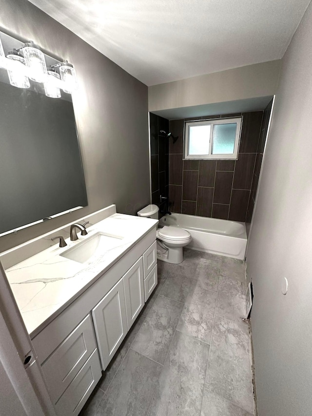 239 Maplewood Ave, Columbus, OH 43213 - bathroom with vanity, toilet, and shower / bath combination