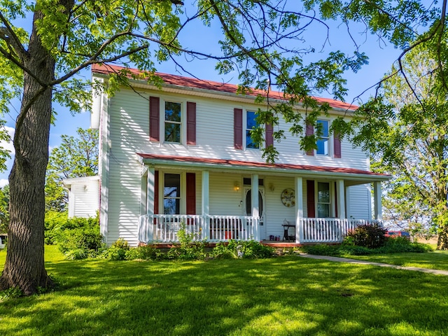 4842 State Route 734, Jeffersonville, OH 43128 - view of front of home with a porch and a front lawn