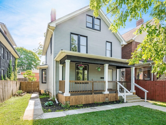 534 Berkeley Rd, Columbus, OH 43205 - american foursquare style home with covered porch and a chimney