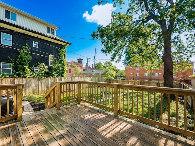 534 Berkeley Rd, Columbus, OH 43205 - deck featuring a fenced backyard and cooling unit