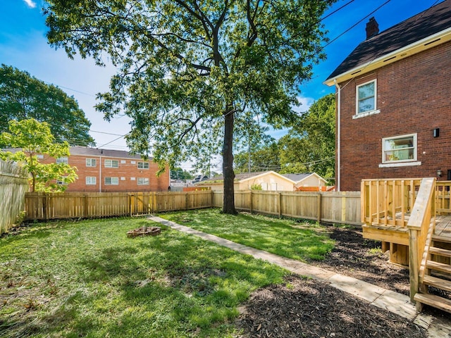 534 Berkeley Rd, Columbus, OH 43205 - view of yard with a deck