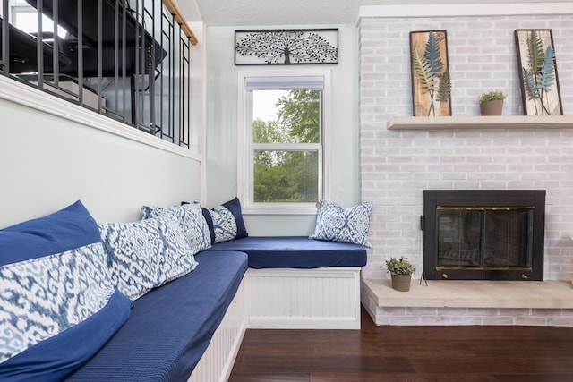 11177 Sassafrass Rd, Lakeview, OH 43331 - living room with wood finished floors and a fireplace