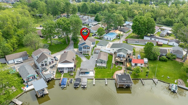 11177 Sassafrass Rd, Lakeview, OH 43331 - aerial perspective of suburban area featuring a nearby body of water