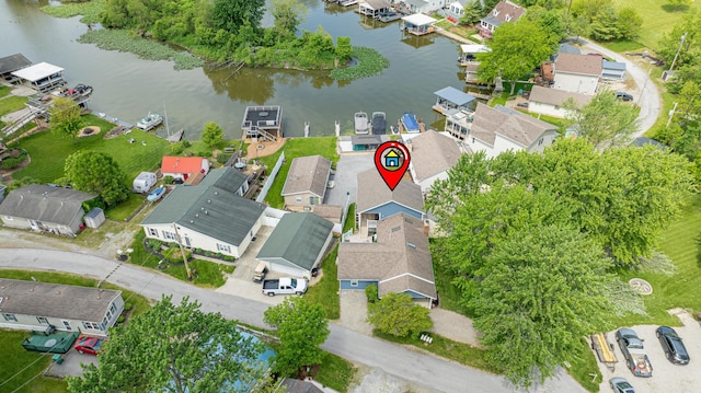 11177 Sassafrass Rd, Lakeview, OH 43331 - aerial perspective of suburban area featuring a nearby body of water
