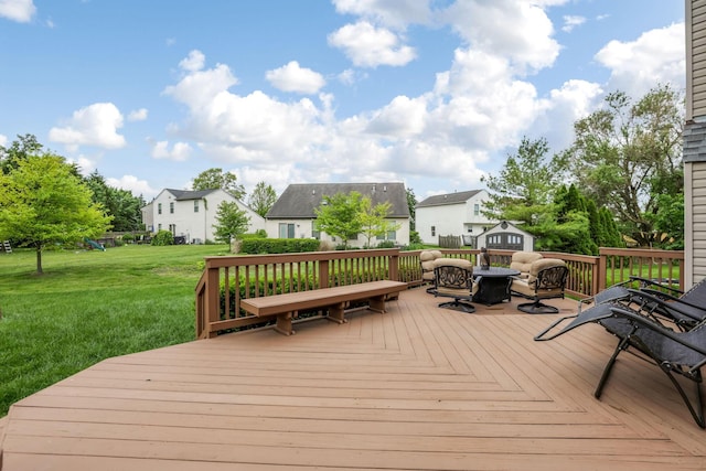 5409 Wellcrest Ct, Galloway, OH 43119 - deck with a yard and a residential view