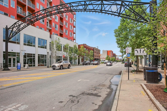 956 N High St Unit 2W, Columbus, OH 43201 - view of asphalt road with sidewalks, curbs, and street lights