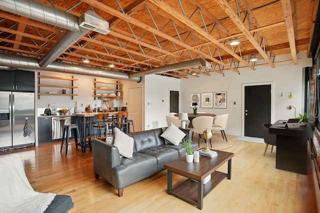 956 N High St Unit 2W, Columbus, OH 43201 - living room with light wood-style floors