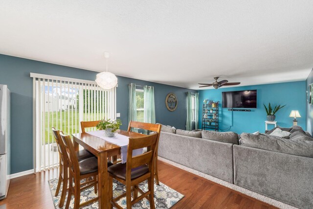 21 Mandolin Ct, Etna, OH 43062 - dining area with wood finished floors and a ceiling fan