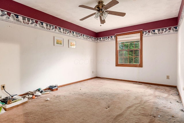 248 Academy Woods Dr, Columbus, OH 43230 - empty room featuring carpet, baseboards, and a ceiling fan