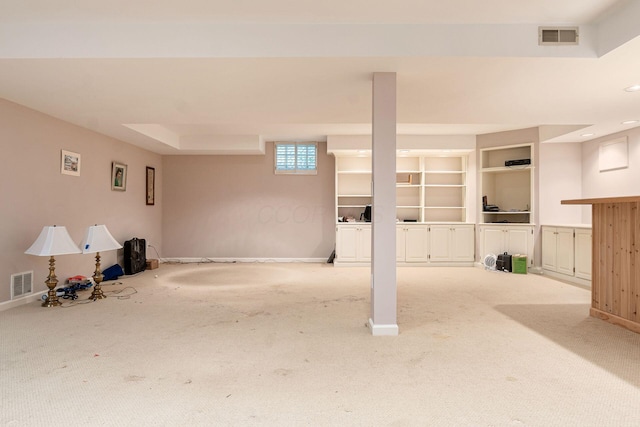248 Academy Woods Dr, Columbus, OH 43230 - below grade area with carpet, baseboards, and recessed lighting