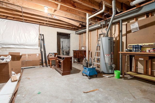 248 Academy Woods Dr, Columbus, OH 43230 - unfinished basement with water heater