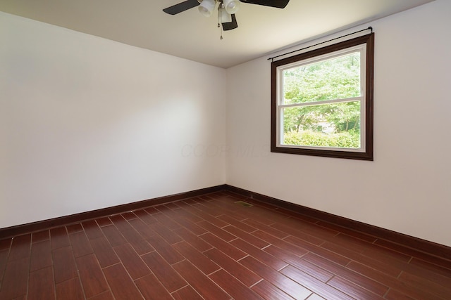 68 N Broadleigh Rd, Columbus, OH 43209 - unfurnished room with a ceiling fan and dark wood finished floors