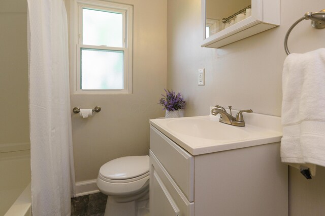 68 N Broadleigh Rd, Columbus, OH 43209 - full bath featuring vanity, healthy amount of natural light, and shower / tub combo with curtain