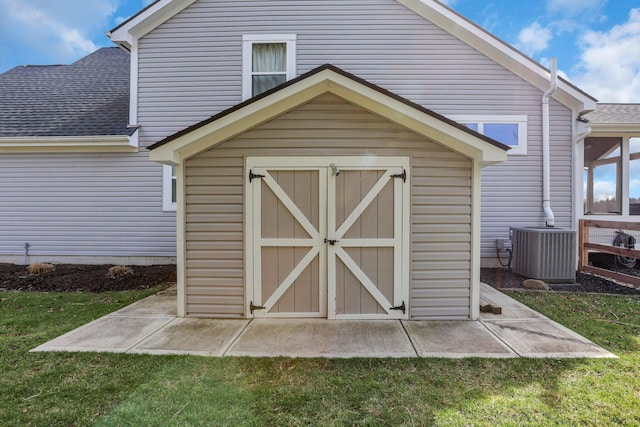 9556 Ireland Ct, Powell, OH 43065 - view of shed with central AC
