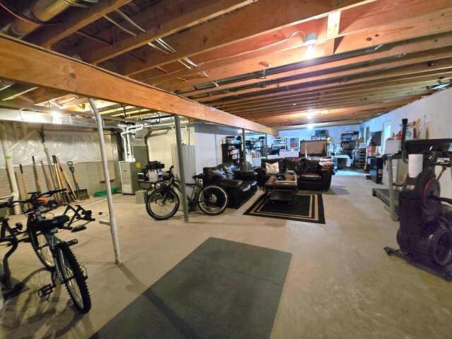 8701 Creekwood Pl, Canal Winchester, OH 43110 - unfinished basement featuring heating unit