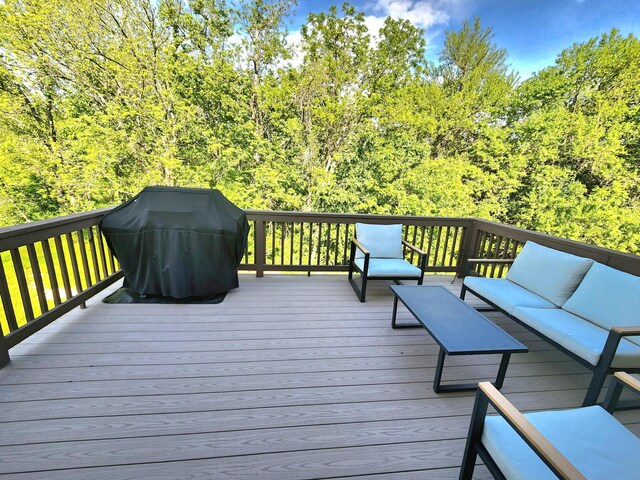 8701 Creekwood Pl, Canal Winchester, OH 43110 - deck featuring outdoor lounge area and a grill