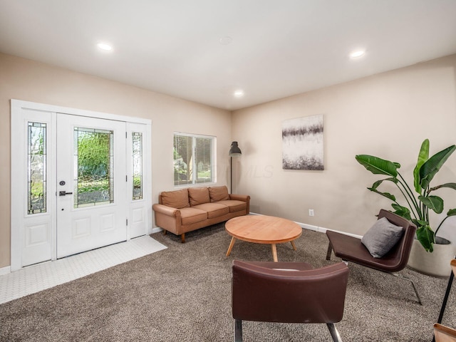 179 Boyleston Ave, Newark, OH 43055 - living area with carpet flooring and recessed lighting