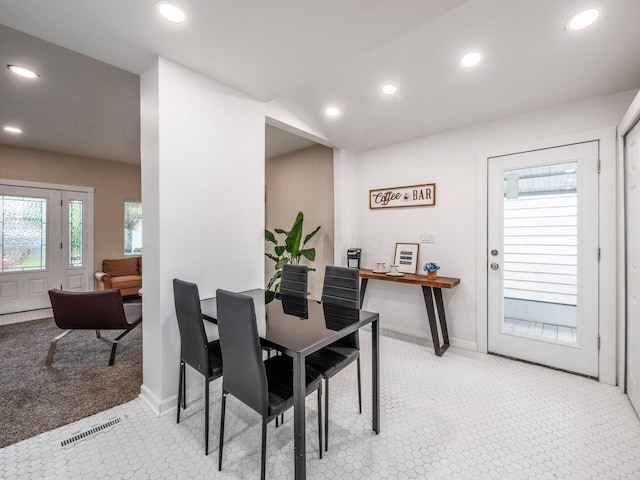 179 Boyleston Ave, Newark, OH 43055 - dining area with recessed lighting and light carpet
