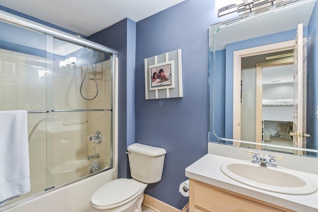 4367 Tavistock Cir, Powell, OH 43065 - bathroom with toilet, enclosed tub / shower combo, and vanity