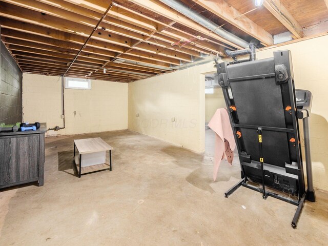 7121 Briarcliff Rd, Reynoldsburg, OH 43068 - basement with concrete block wall