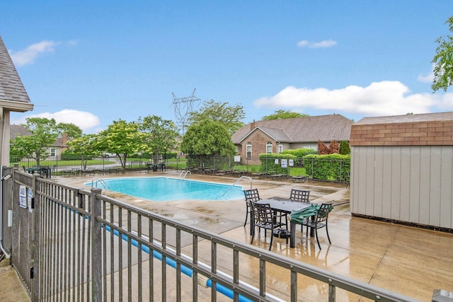 2348 Willowside Ln, Grove City, OH 43123 - community pool featuring a patio and an outdoor structure