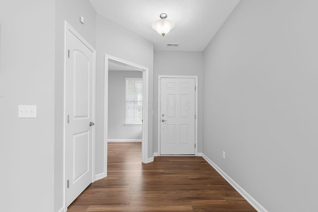 6051 Limewood Dr, Westerville, OH 43081 - entryway with dark wood-type flooring and baseboards