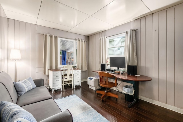 214 Arden Rd, Columbus, OH 43214 - office area featuring hardwood / wood-style floors and baseboards