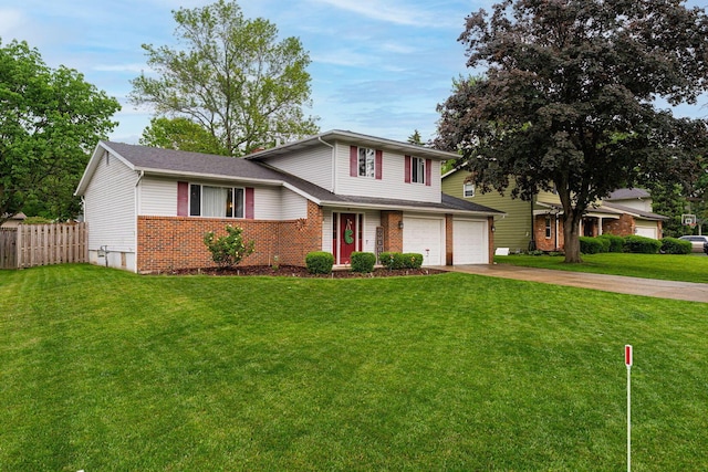 1392 Brenthaven Pl, Columbus, OH 43228 - view of front facade with driveway, brick siding, and a garage