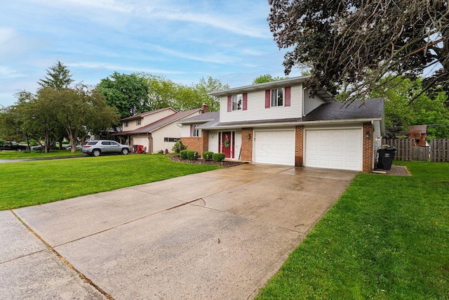 1392 Brenthaven Pl, Columbus, OH 43228 - tri-level home with brick siding, concrete driveway, and an attached garage