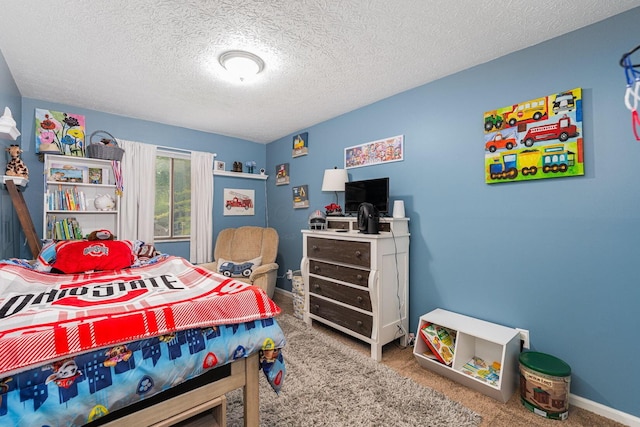 1392 Brenthaven Pl, Columbus, OH 43228 - carpeted bedroom with a textured ceiling and baseboards