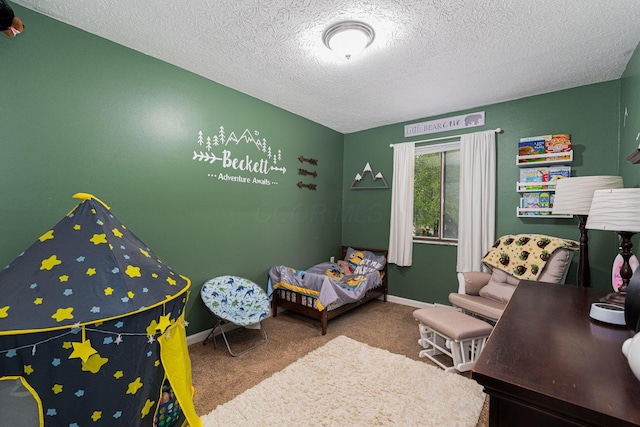 1392 Brenthaven Pl, Columbus, OH 43228 - carpeted bedroom with baseboards and a textured ceiling